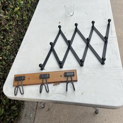 Wall Coat Racks – Accordion Rack + Wood Hook Rack
