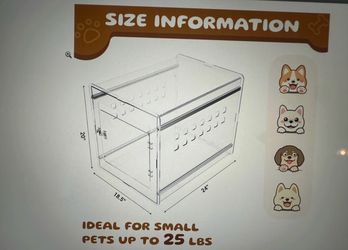 Brand new Clear Indoor Dog Kennel for Small to Medium Dog,