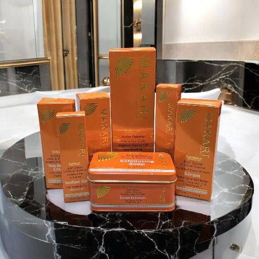 Makari Extreme Active Intense Tone Boosting Argan & Carrot Body Milk Ket set.