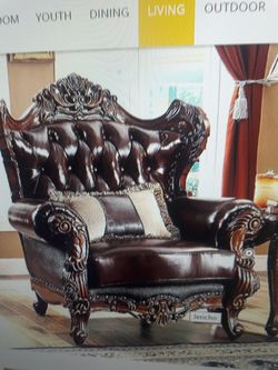 Regal elegant top grain leather chair