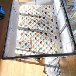 Baby Toddler Playpen With Cushioning And Mat