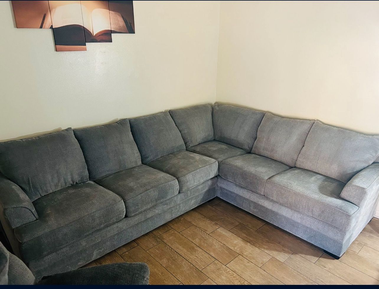 Gray Sectional Couch 10 Ft X 8 Ft  