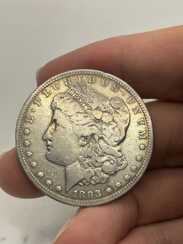1893 CC MORGAN SILVER DOLLAR LOOKS FINE