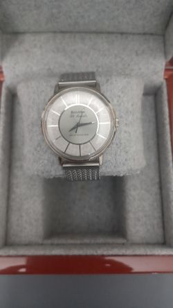 10K White Gold Bulova Wristwatch.