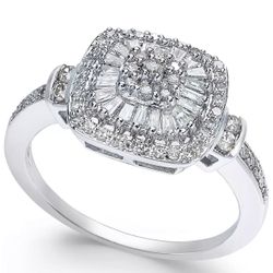 Diamond Vintage Inspired Rbhing (1/2 ct. t.w.) in 14k white Gold