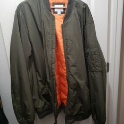 Olive Green Bomber Jacket