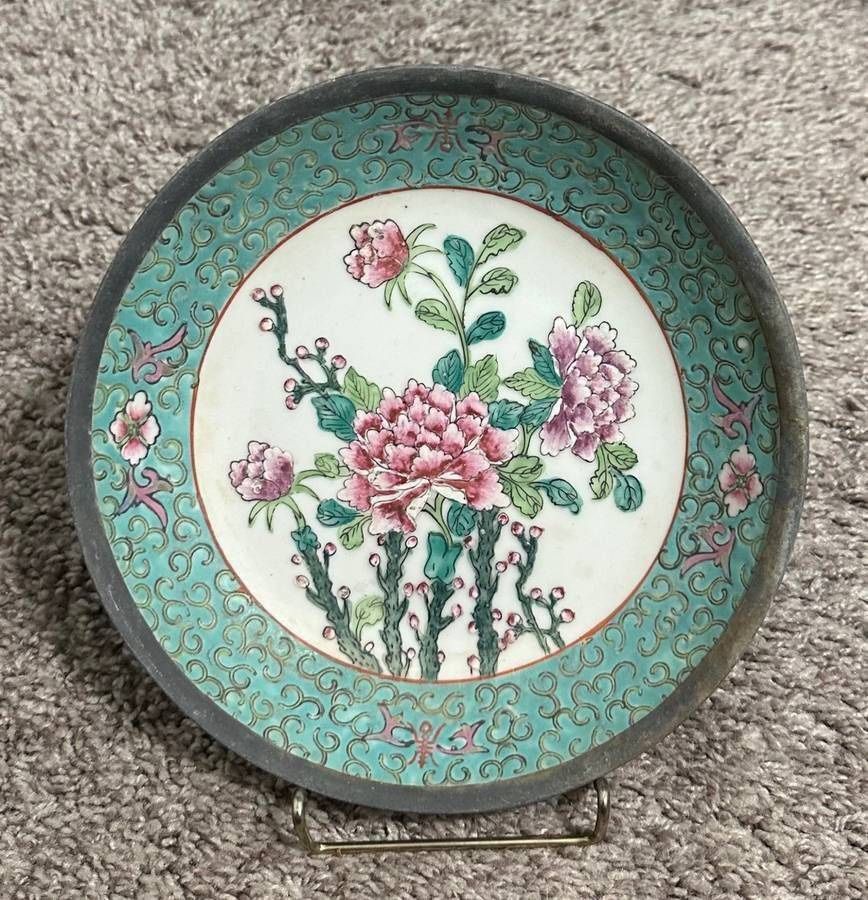 Vintage Japanese Porcelain Ware Decorated In Hong Kong AC Ornamental Dish Plate Decor