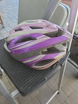 Purple and White girl's Bike Helmet