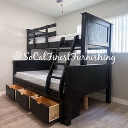 Twin Bunk Bed With Mattresses 