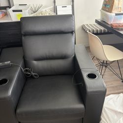 Three Electric Recliner Theater Seat Set 