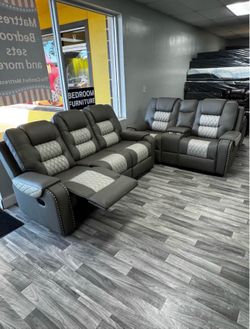 New leather recliner sofa loveseat - Delivery and Finance available