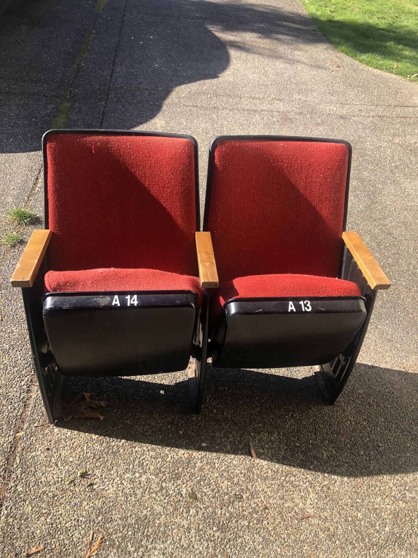 Vintage theater chairs