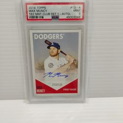 Dodgers Max Muncy Autographed Card PSA