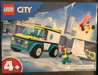 LEGO City Emergency Ambulance and Snowboarder 60403 NEW 79pcs Building Toy