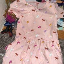 brand New With Tags, Unicorn Cat And Jack Dress 10/12