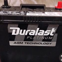 AGM DURALAST PLATINUM AUTOMOTIVE BATTERY, Toyota Prius Hybrid small 12volt battery