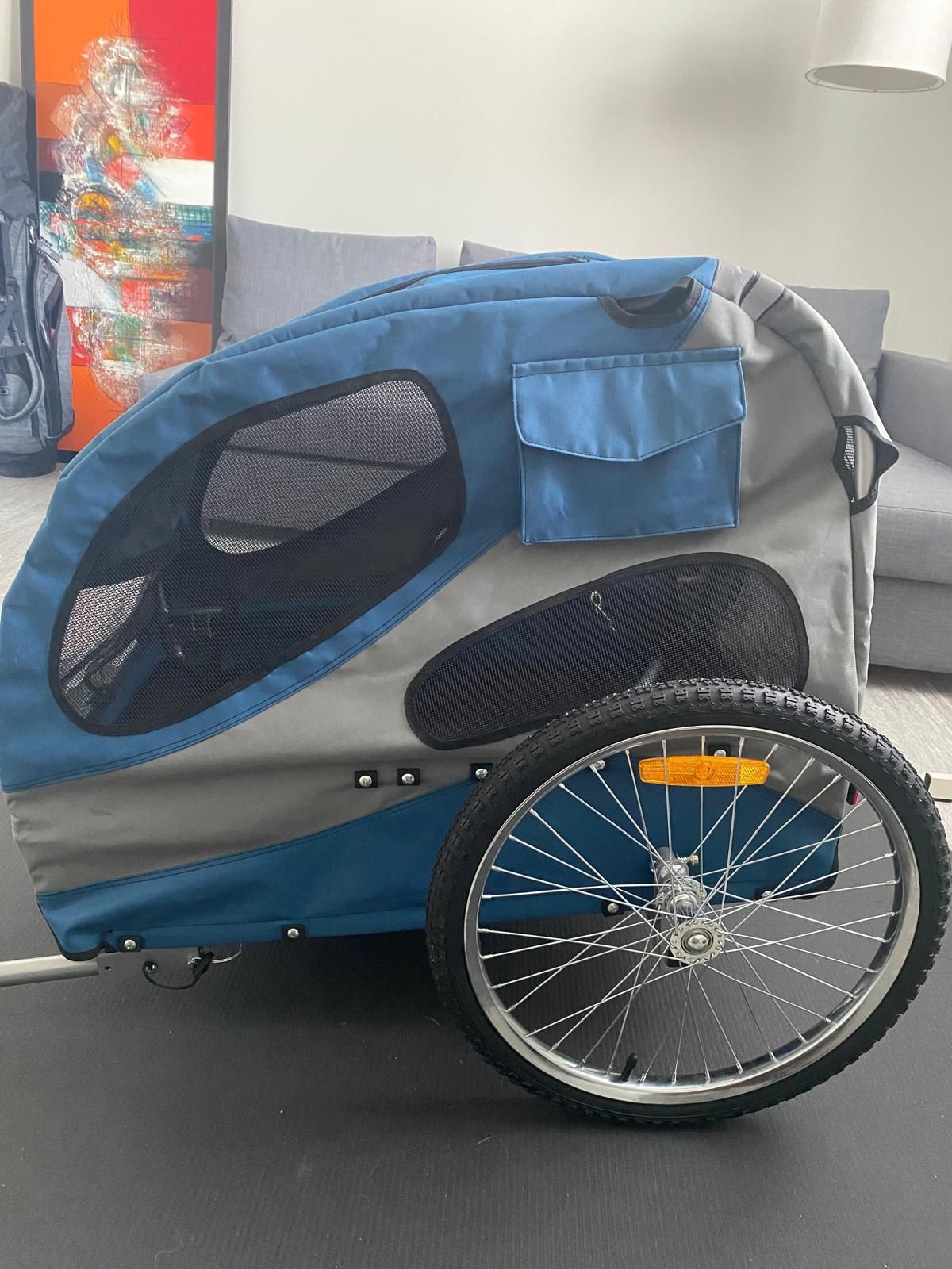 Bicycle Parts Petsafe Happy Ride Pet Bicycle Trailer Petsafe Blue