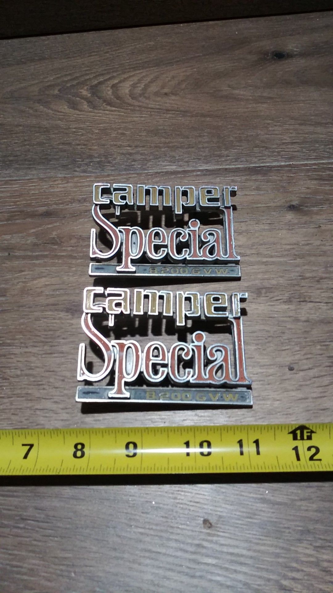 Original camper special badges