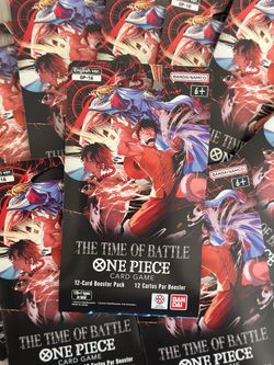 BANDAI ONE PIECE TCG CCG OP-16 THE TIME OF BATTLE SLEEVED BOOSTER PACKS op16