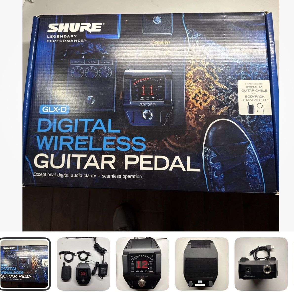 SHURE GLXD16-Z2 Wireless Guitar Pedal System w/Bodypack Transmitter Open Box Used For A Video Once