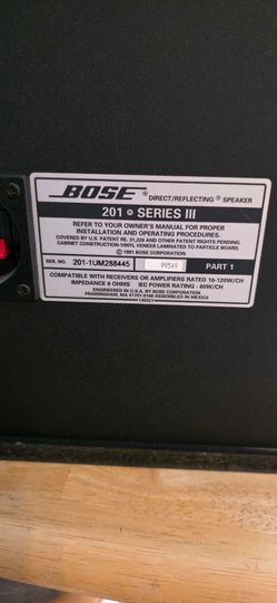 Bose speakers 201 series III