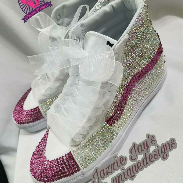bedazzled vans for wedding