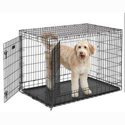 Brand New In Box 48" Xxl'xxxl Dog Crate Foldable Portable Animal Cage 2 Doors With Floor Tray Up To 125lbs Puppy Dog Kennel