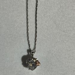 Beautiful Crystal Heart Pendant With Chain 