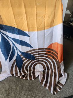 Boho shower curtain set