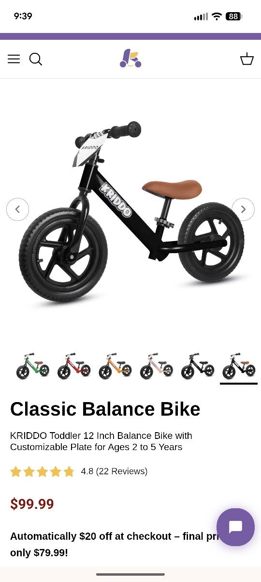Balance Bike for Kids