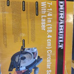 Durabuilt 7- 1/4 Circular Saw With Laser Guide Wired