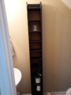 6 foot black sturdy CD shelf rack