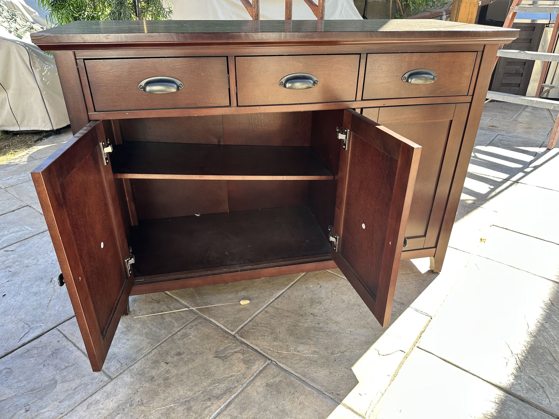 Dark wood cabinet