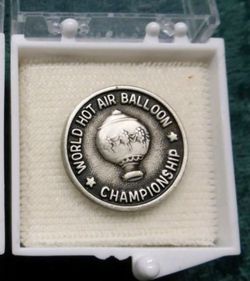 1973 AIBF World Hot Air Balloon Championship Sterling Silver Pin