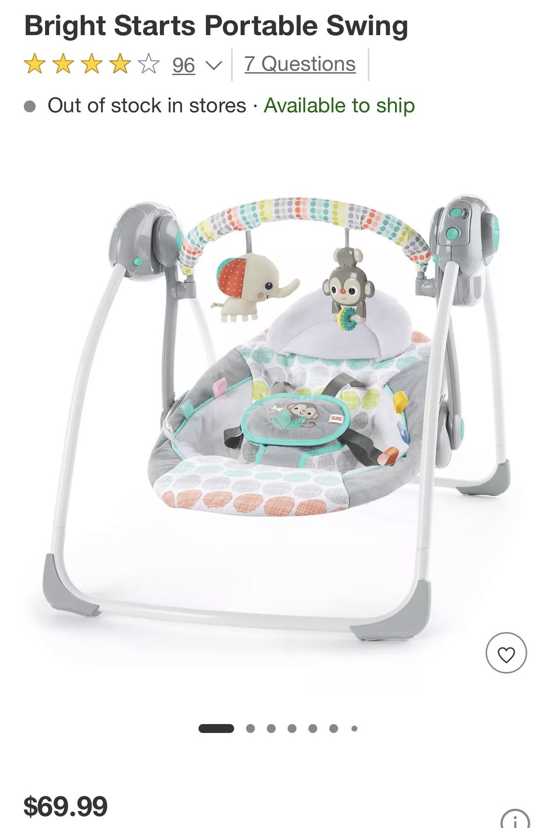 Bright Stars Portable Swing