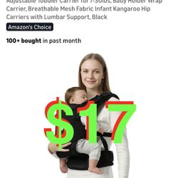 Baby Carrier Newborn to Toddler, Easy Adjustable Toddler Carrier for 7-30lbs, Baby Holder Wrap Carrier, Breathable Mesh Fabric Infant Kangaroo Hip Car