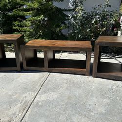 Matching Wood Console / Shelf Unit (TV stand, bench, or storage)