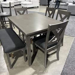 Dining Table Set With Bench 