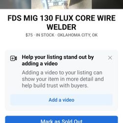 FDS MiG 130 Flux Core Wire Welder