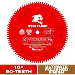 DIABLO 10in. x 90-Tooth Ultimate Polished Finish Saw Blade for Wood