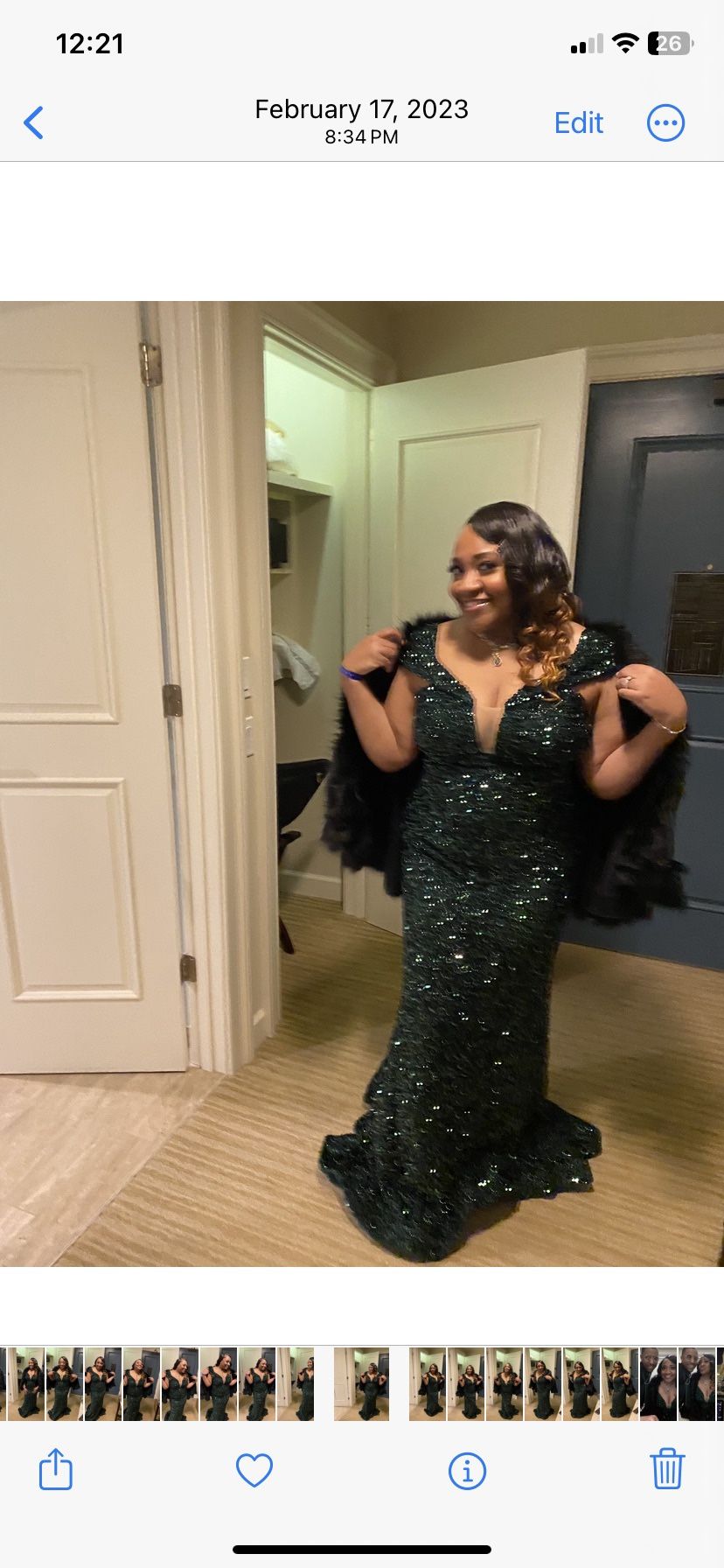 Hunter Green Cinderella Divine Gown