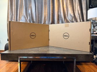 New / Like New Two ( dual ) Slim Thinbezel LED IPS DELL P2424HEB 24” FHD DP HDMI USB C VESA video conference computer monitors