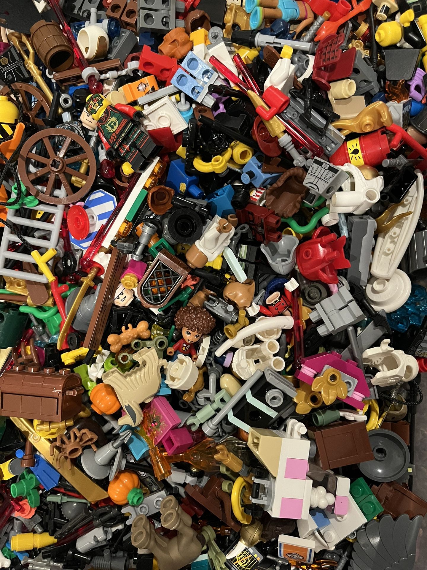1 Oz Of Lego Minifigure Parts, Pieces And Accessories