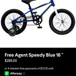 Free Agent Speedy 16” kids bike