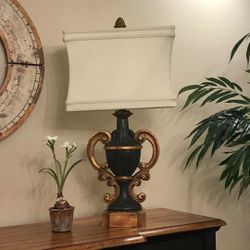 Black & Gold  Ornate Lamp