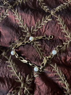 Elle 14k GF Natural Pearl Bracelet 