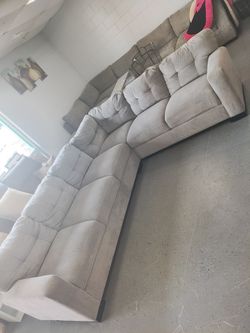 Grey Fabric Sectional 