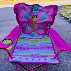NEW Butterfly Kids Folding Camp Chair