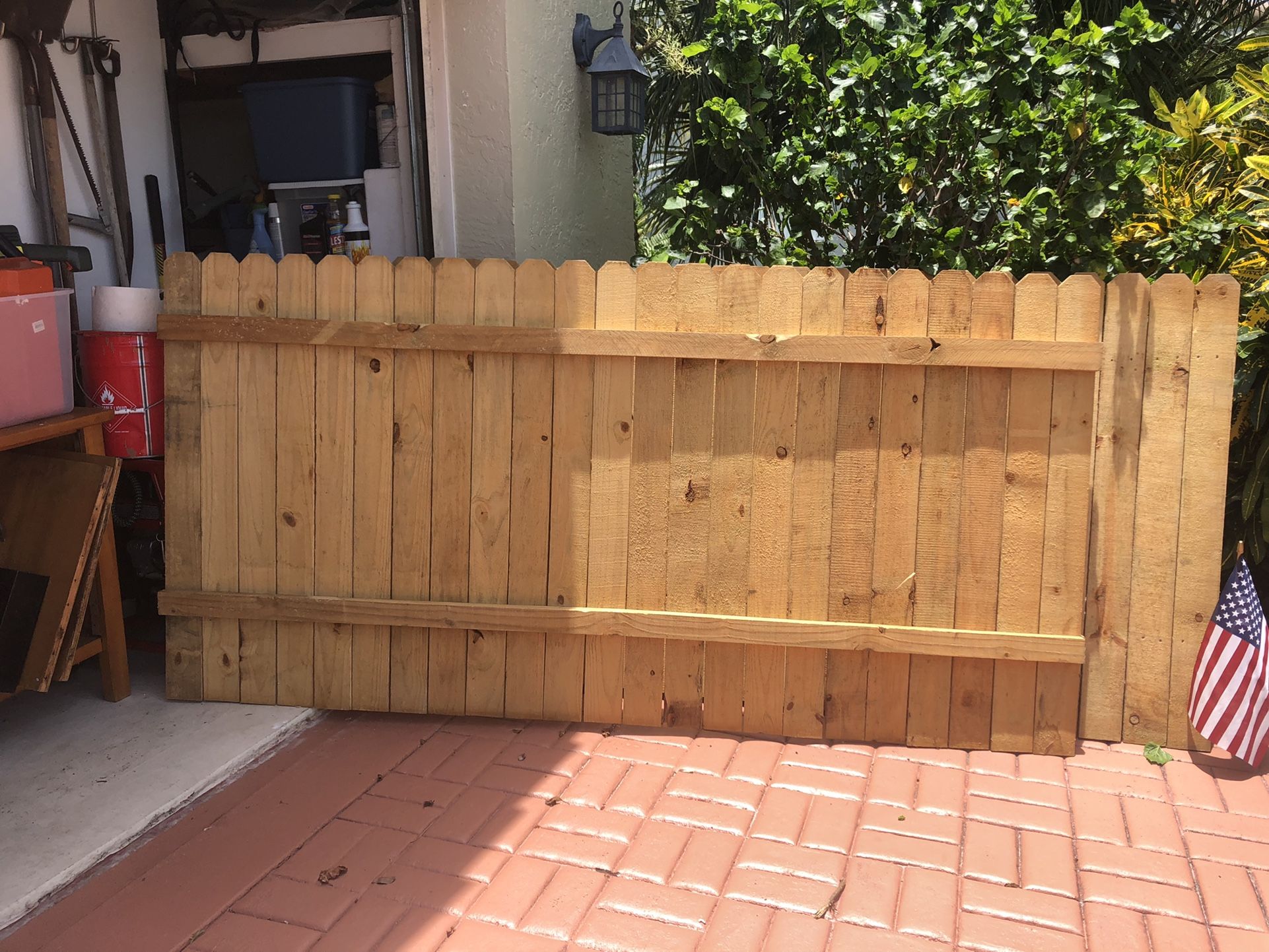 Two Wood Fence Panels