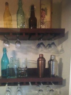 Pottery Barn Floating Bar Shelves